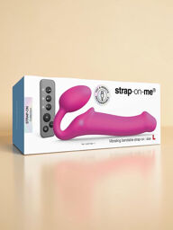 Strap-on vibrateur flexible avec télécommande taille L