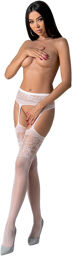 Collants effet ligatures blancs Blanc