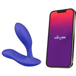 Vector+ Vibromasseur prostatique connecté à une application et avec télécommande - Bleu