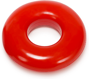 Do-Nut-2 - Jelly Cockring with Flat Inner Chamber - Red