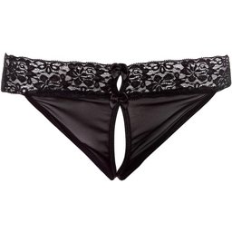 - String à entrejambe ouverte - Noir