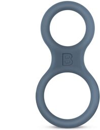 Anneau pénien et séparateur de testicules en silicone - Gris