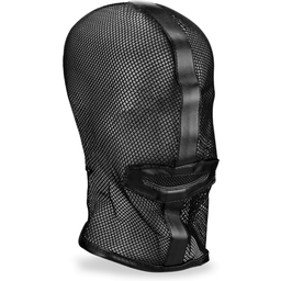 Cagoule BDSM en résille avec ouverture buccale