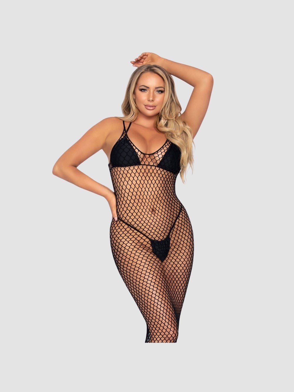 Robe Longue 86963 Résille Noire