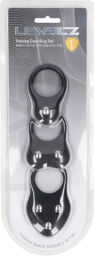Ensemble de 3 cockrings d'entraînement en silicone - S/M/L - Noir