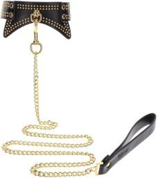 Collier et Laisse Studded Vogue Noir