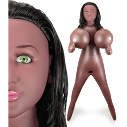 Poupée gonflable black poitrine XXL tête 3D Tosha