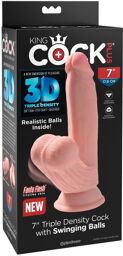 Dildo Triple Density avec testicules oscillantes