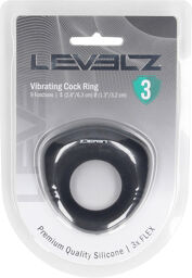 Cockring vibrant en silicone liquide scellé - Noir