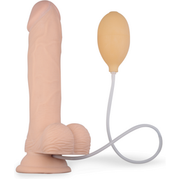 Gros gode éjaculateur extra long avec testicules gode vaginal ou anal homme ou femme - Peau claire