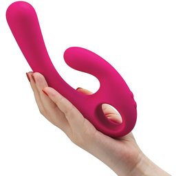 - Flex Bi Bendable Dual Stimulation Vibrator Red Violet