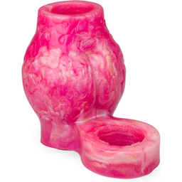 Étui pénien loup avec bulbe érectile et anneau testiculaire 9,0cm - Cockring penien pour homme et couple - Rose