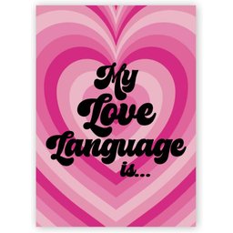 - Carte de vœux - Le langage de l'amour