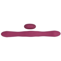 - Vibromasseur Double avec Télécommande - Rouge - 40,6 cm