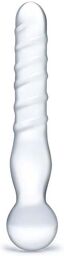 Gläs Gode en Verre Spirale Joystick Transparent