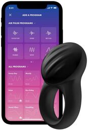 Anneau Vibrant Connecté Signet Ring Noir