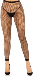 Collants Sans Pieds en Résille Industrielle Noirs Noir
