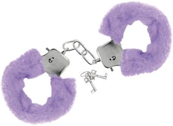 Menottes Fourrure Violettes de Poignets avec Sécurité