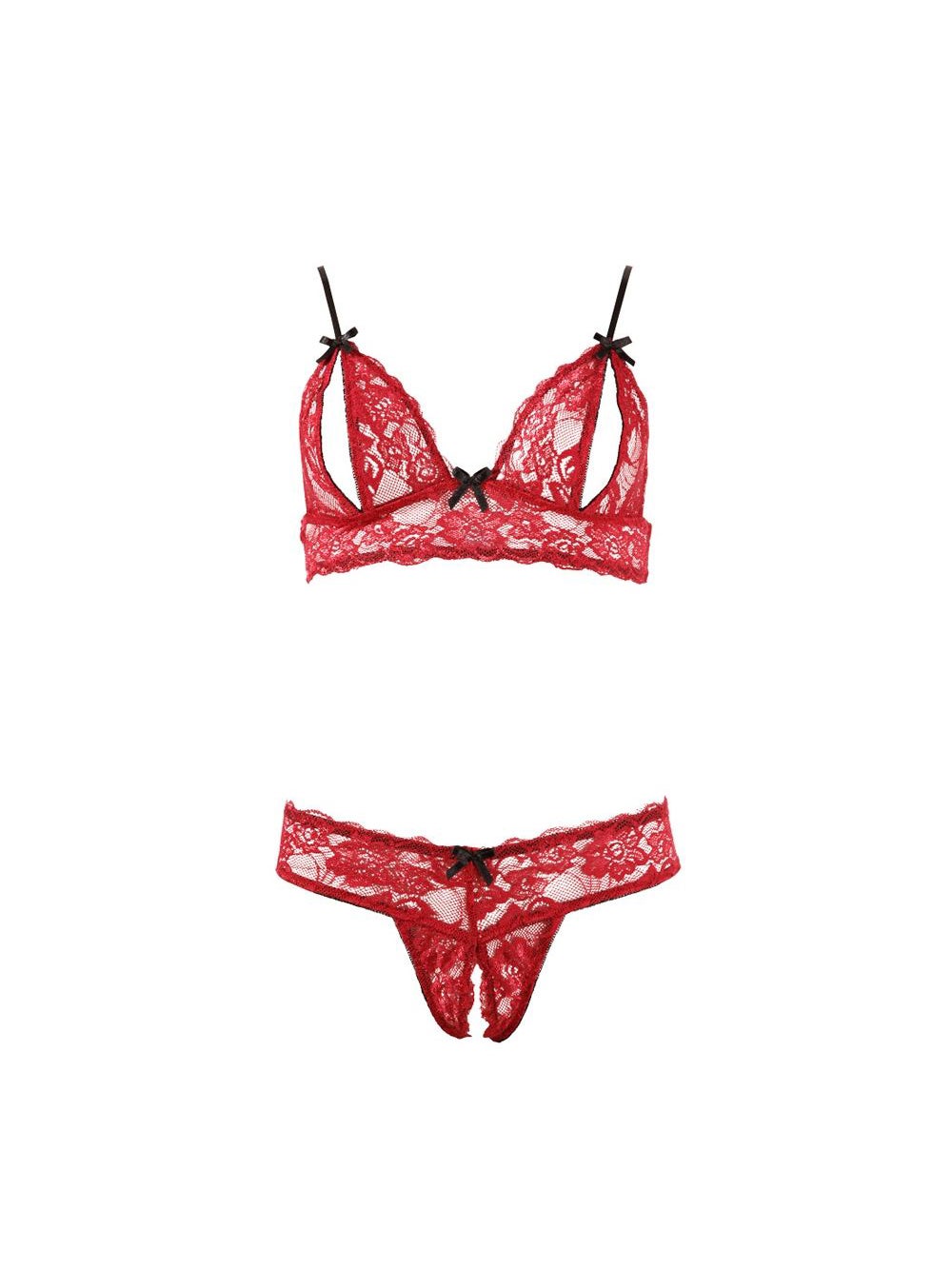 Ensemble Dentelle 2 Pièces Ouvert