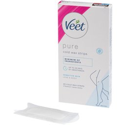 Pure Bandes de cire froide Jambes & Corps pour peaux sensibles - Pack de 20