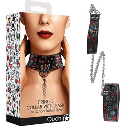 Collier Laisse Tattoo Style