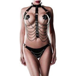 Ensemble Harnais Chaines et Cuir