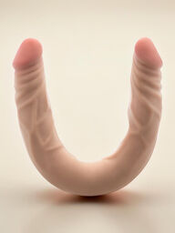Double gode flexible en silicone doux de 35,5 cm