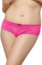 Boyshort dentelle ouvert - DG7177X Rose Flashy