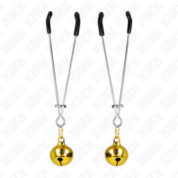 pinces à tétons mince cloche or 7 cm