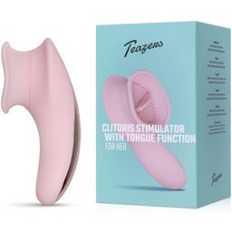 Vibromasseur clitoridien avec langue - Rose
