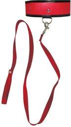 Collier et Laisse Rouge