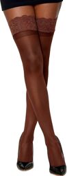 Bas nylon autofixant couleur café - DG0005ESP Café