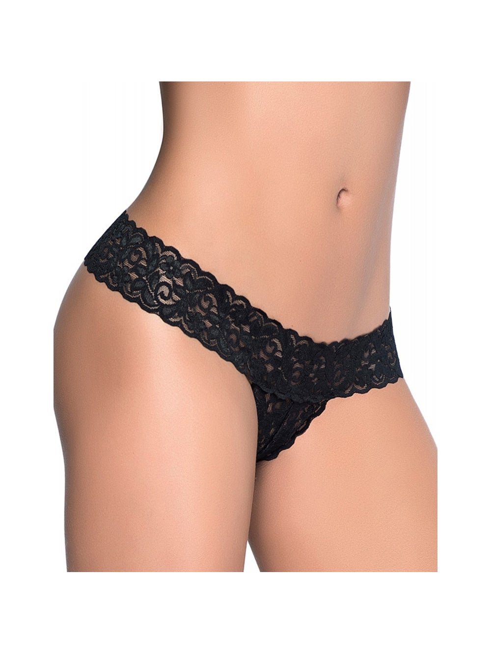 String Ouvert 99 Dentelle Noir