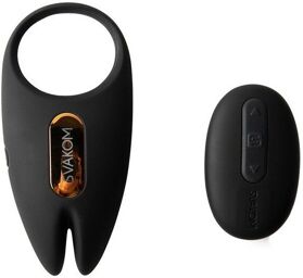 Winni 2 Cockring Vibrant avec Télécommande Noir