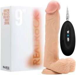 Gode Réaliste Peau Vibrant 23 cm avec testicules et ventouse 9