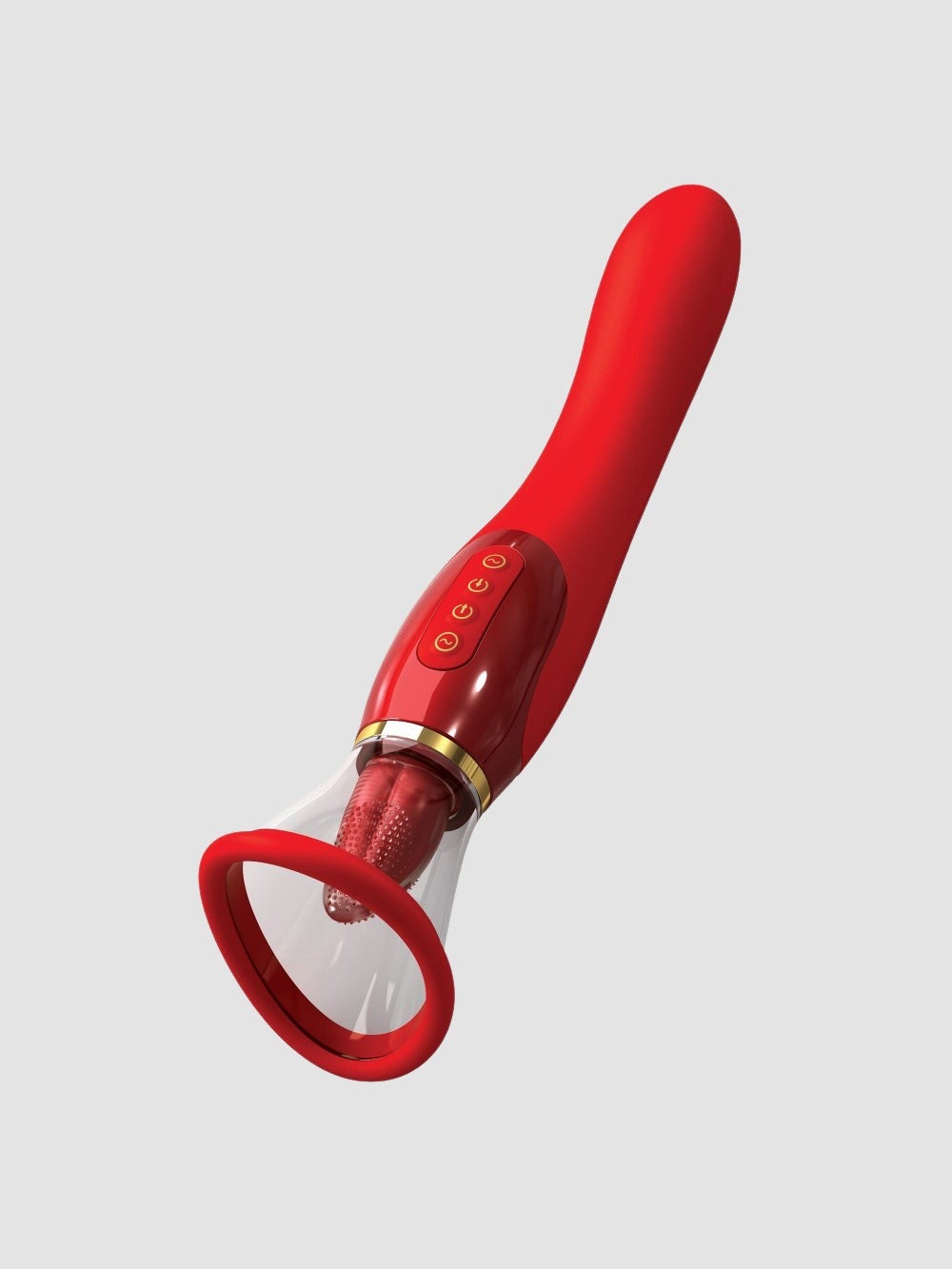 Pompe à Vagin avec Langue Vibrante Her Ultimate Pleasure 24K Gold Luxury Edition