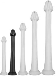 Gode long Whale Dildo M 40 x 5.5cm - Pointe 4.6cm Noir
