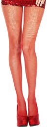 Collant rouge sexy fine résille Rouge