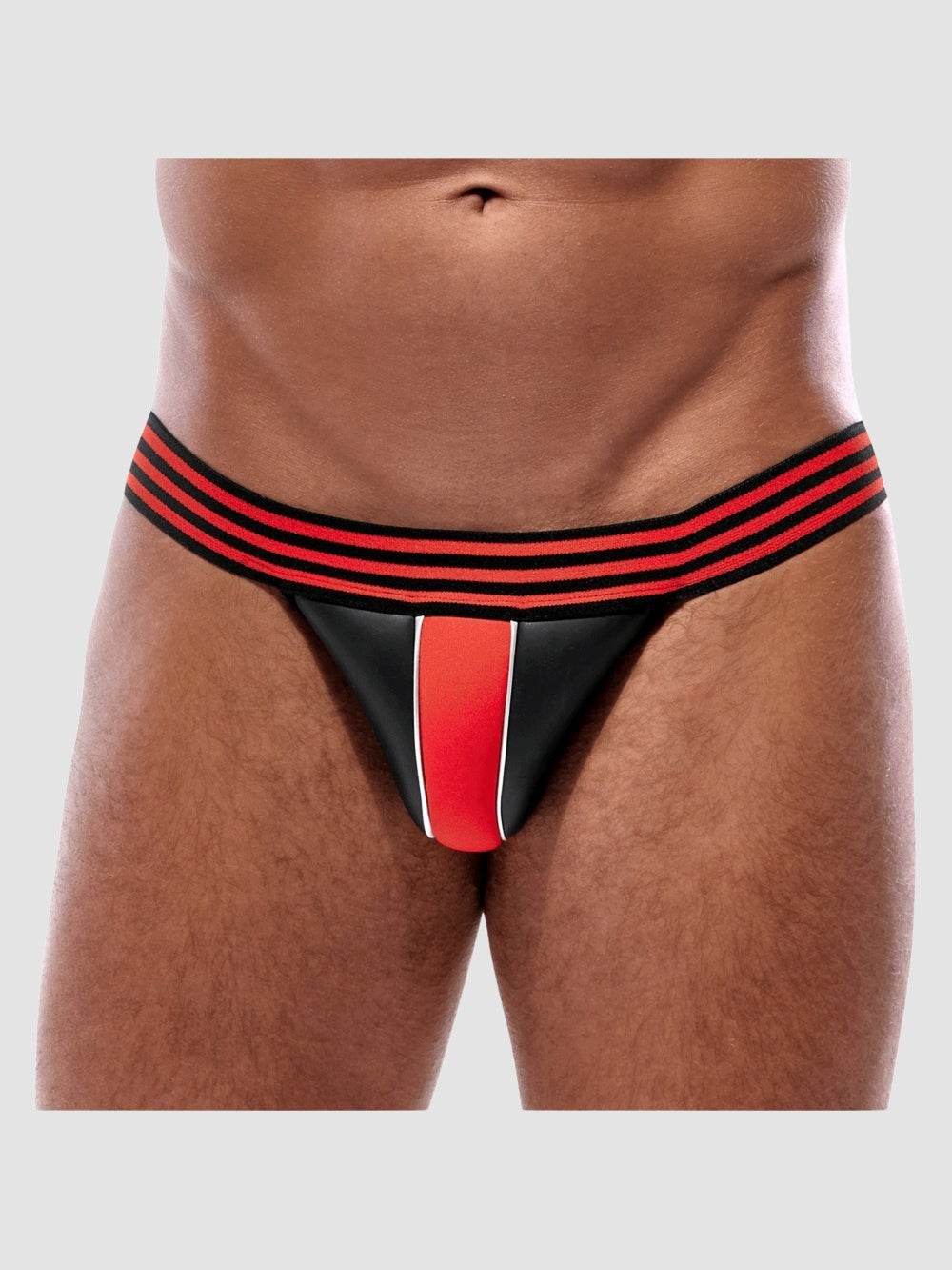 Jockstrap à bande noir & rouge
