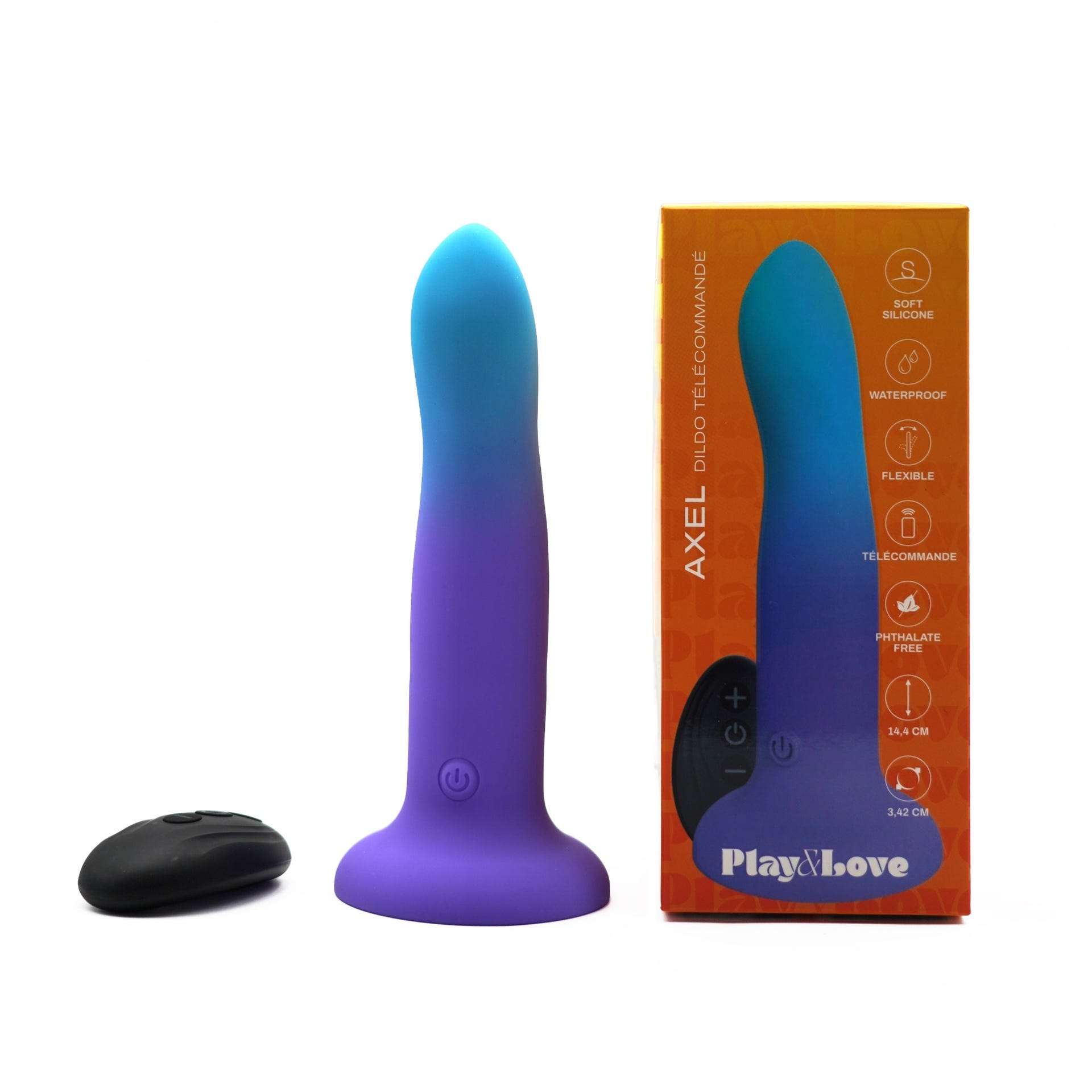 AXEL DILDO TELECOMMANDE - BLEU