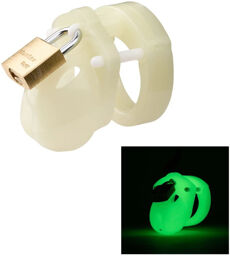 Cage de chasteté Mini-Me avec effet phosphorescent