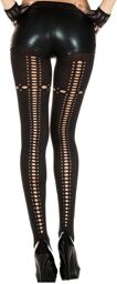 Collant noir opaque ajouré sur l'arrière - MH50441BLK Noir