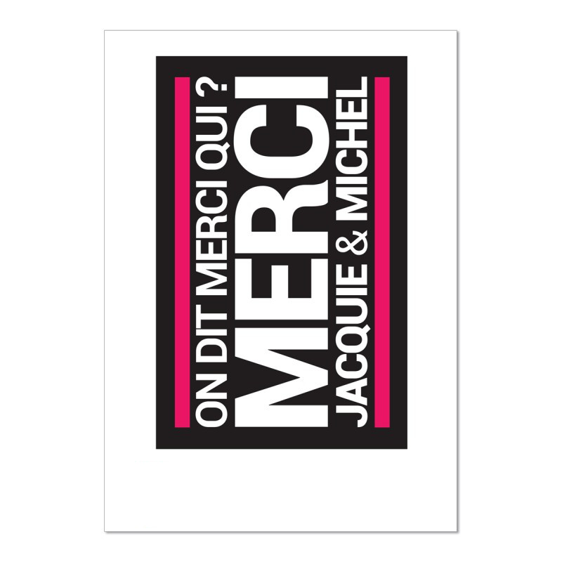 Grand sticker J&M rectangle noir