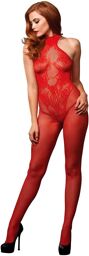 Combinaison Résille sans couture Rouge Rouge