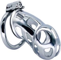Cage de chasteté en métal Cobra Steel 10 x 3.7cm