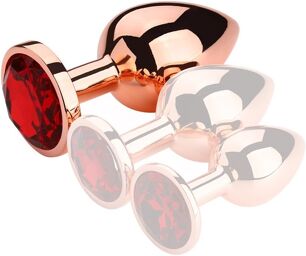 Plug Bijou anal RedGold L 8.5 x 4cm Bijou Rouge