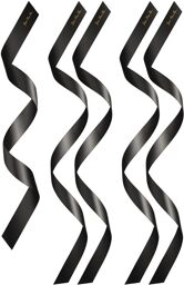 Set de 5 bandeaux satinés noirs chevilles poignets et yeux