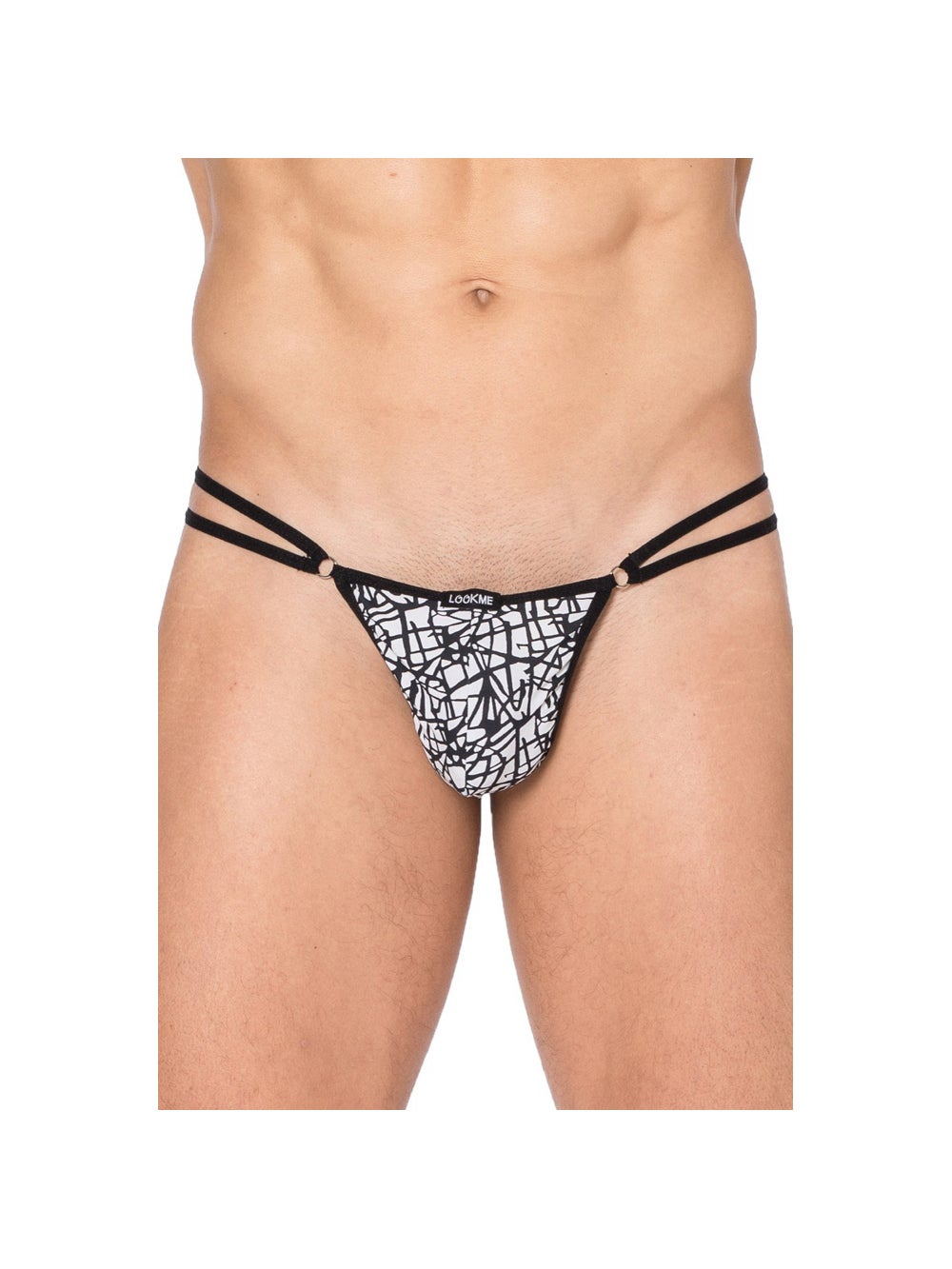 String imprimé graffiti New Look noir & blanc