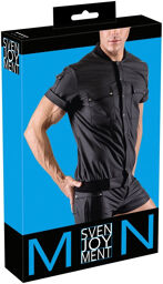 Chemise style blouson avec poches Noir