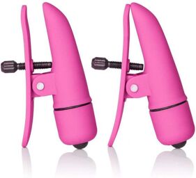 Pinces à Tétons Vibrantes Nipplettes Rose